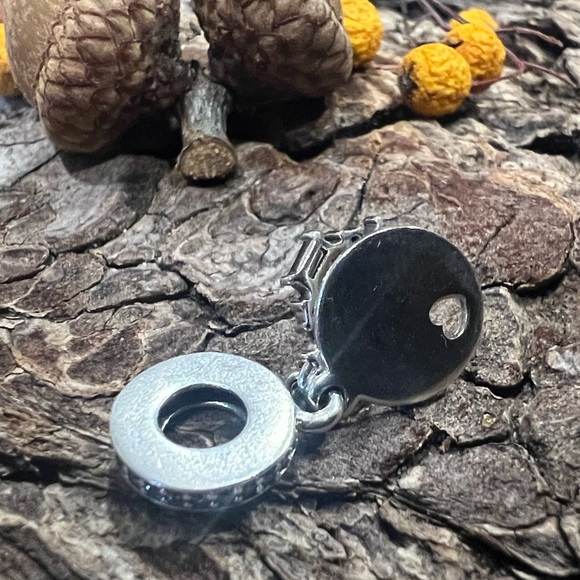 Authentic Pandora Charm Ice Carving Dangle Silver Baguette Clear Zirconia - Picture 7 of 8